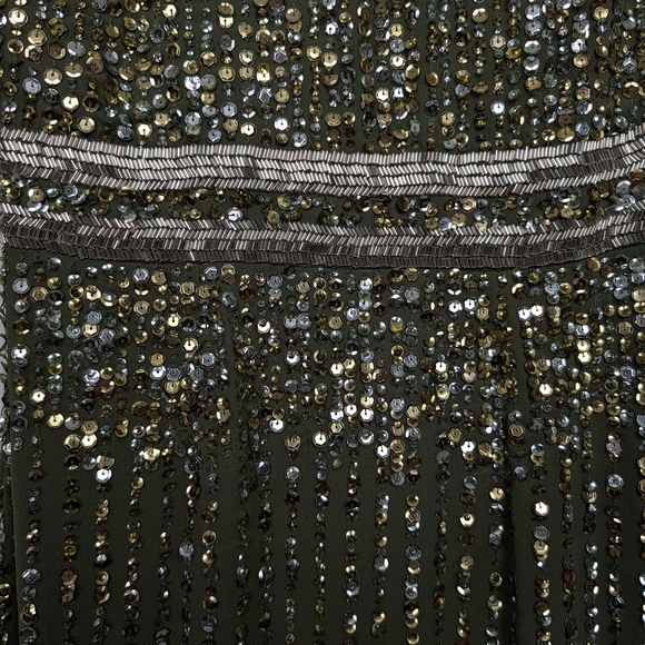 Mac Duggal Sequin High Neck Column Gown - Picture 7 of 16